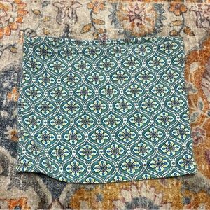 Floral Patterned Green tube top